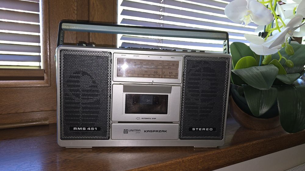 mk 232p biały unitra Lubartów magnetofon pudełko gwarancja plomba bdb+