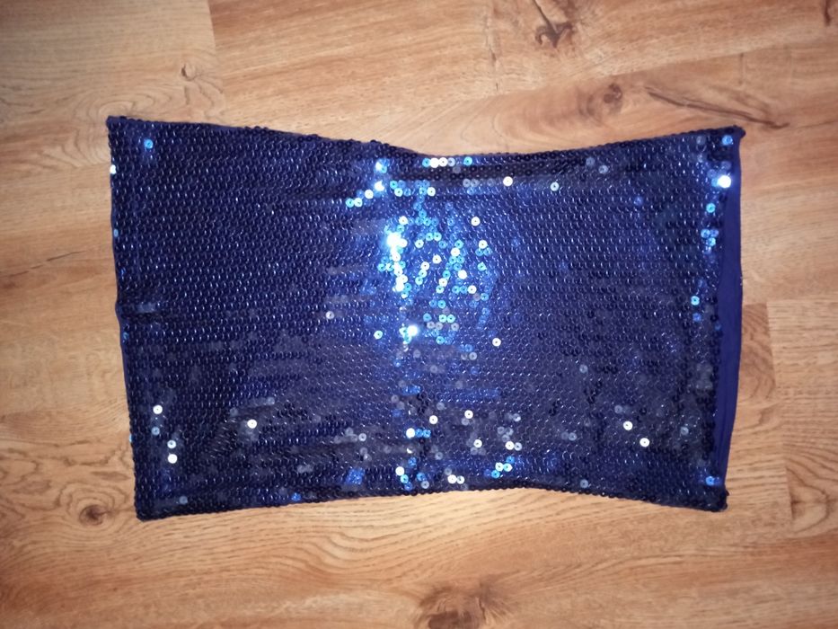 NOWA damska bluzka w cekiny, wieczorowa odkryte ramiona.