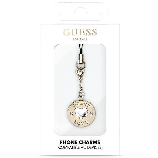 Zawieszka Guess Heart Diamond Charm with Rhinestones - złota
