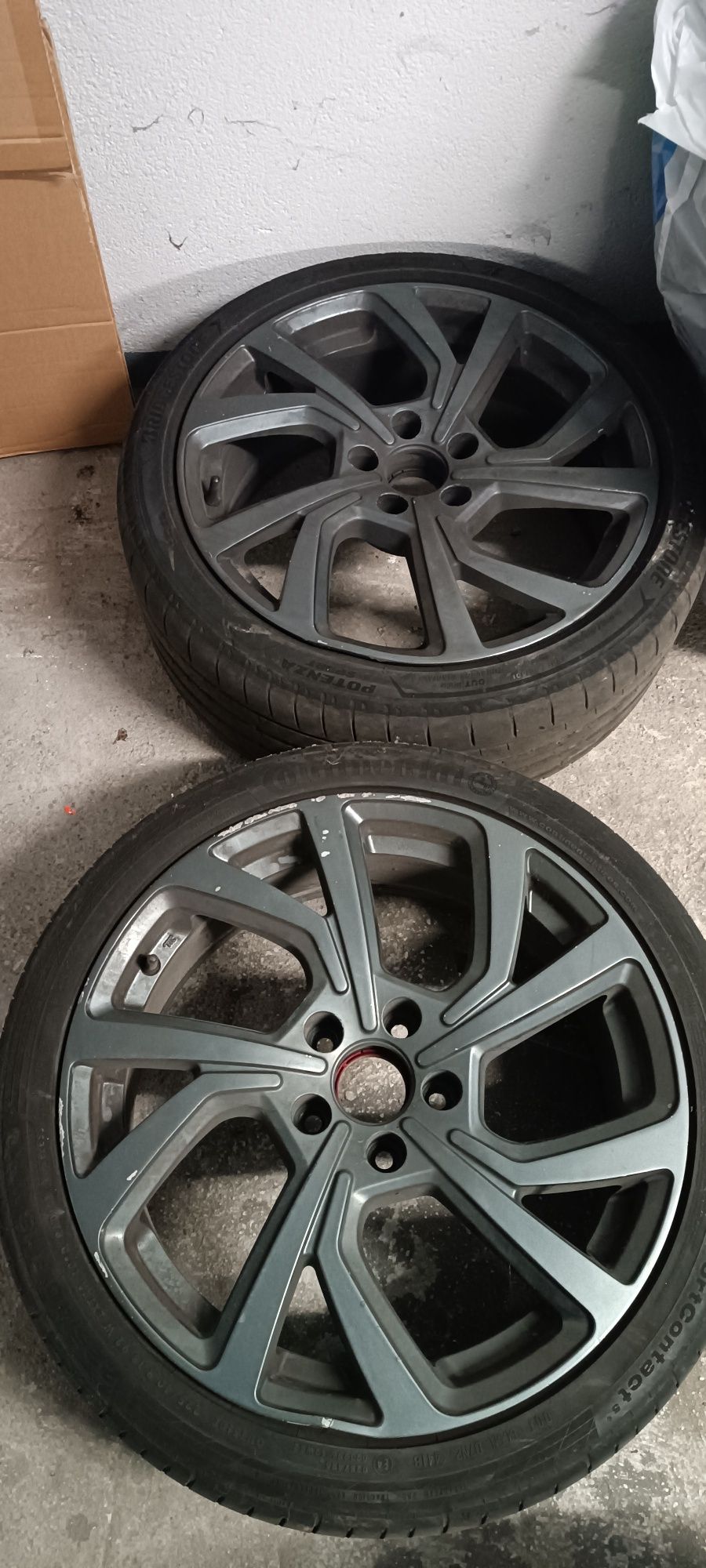 Dwie alufelgi audi rozmiar 18 cali R18, rozstaw 5x112,, plus Continent