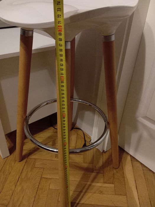 Hoker,stołek barowy Castorama biały