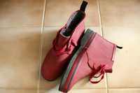 Botas galochas AIGLE 36 vermelho rosa red shoes borracha botins