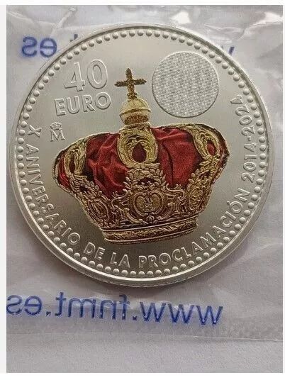 Срібна монета 40 евро