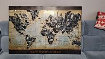 Obraz metalowy 3d Mapa Świata 120x80