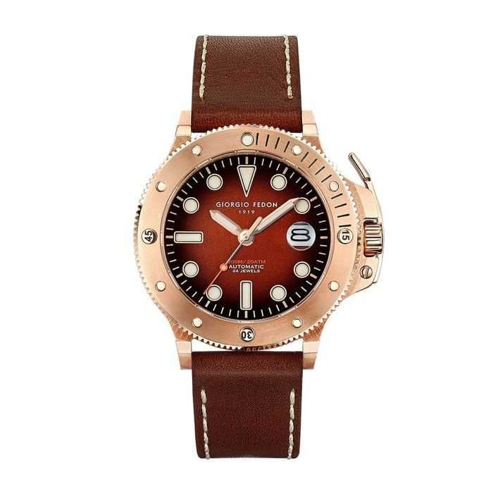 Giorgio Fedon Aquamarine Men's Automatic Watch IP Rose Gold