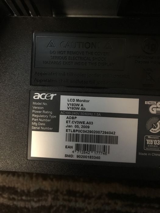 Монітор Acer 19дюймів