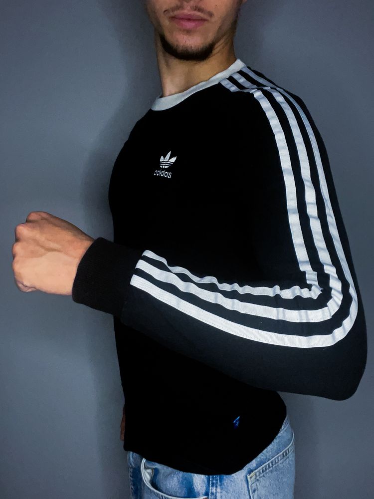 Nowa Męska Czarna Bluza «Adidas» Vintage / S