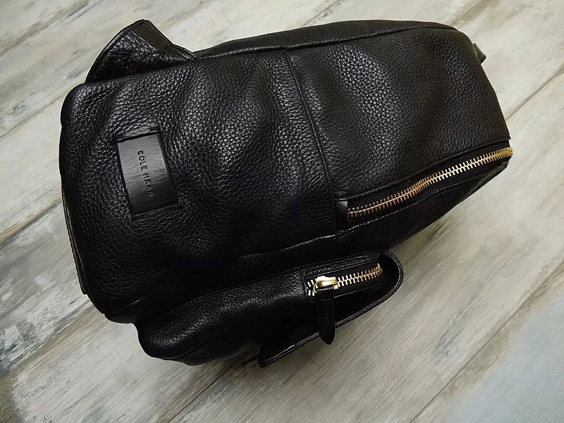 Cole Haan Brayton Skorzany Plecak Premium Backpack Modny Piękny