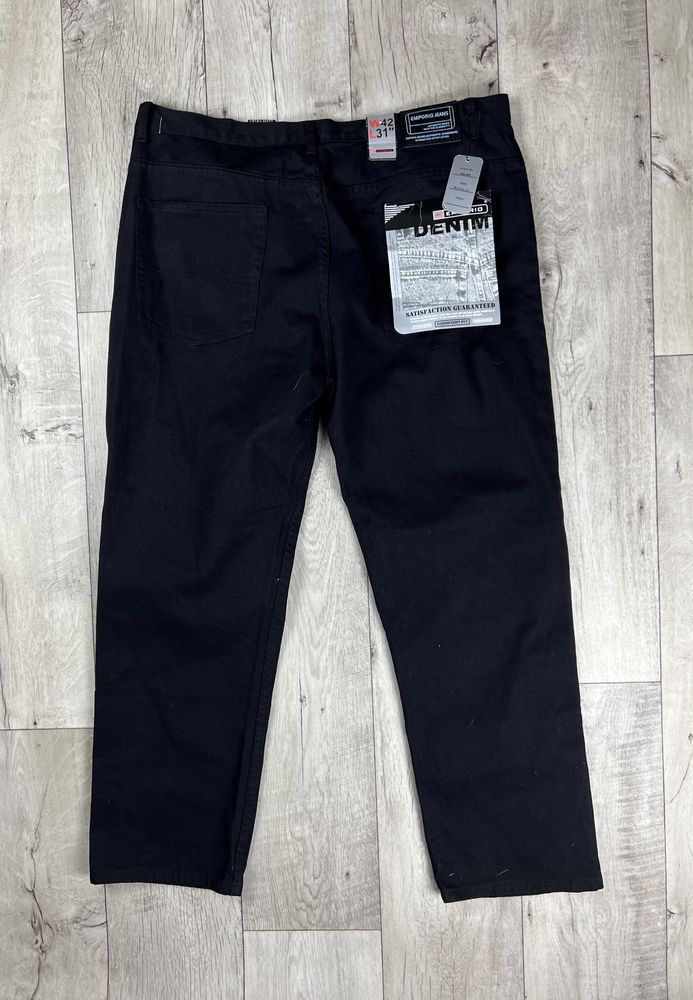 Emporio джинсы штаны w42 l 31 размер новые черные оригинал