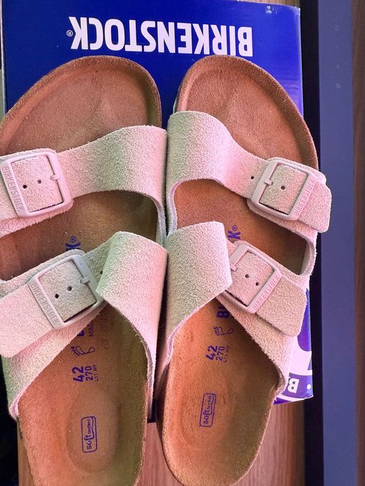 klapki Birkenstock 42 Regular zamsz beż