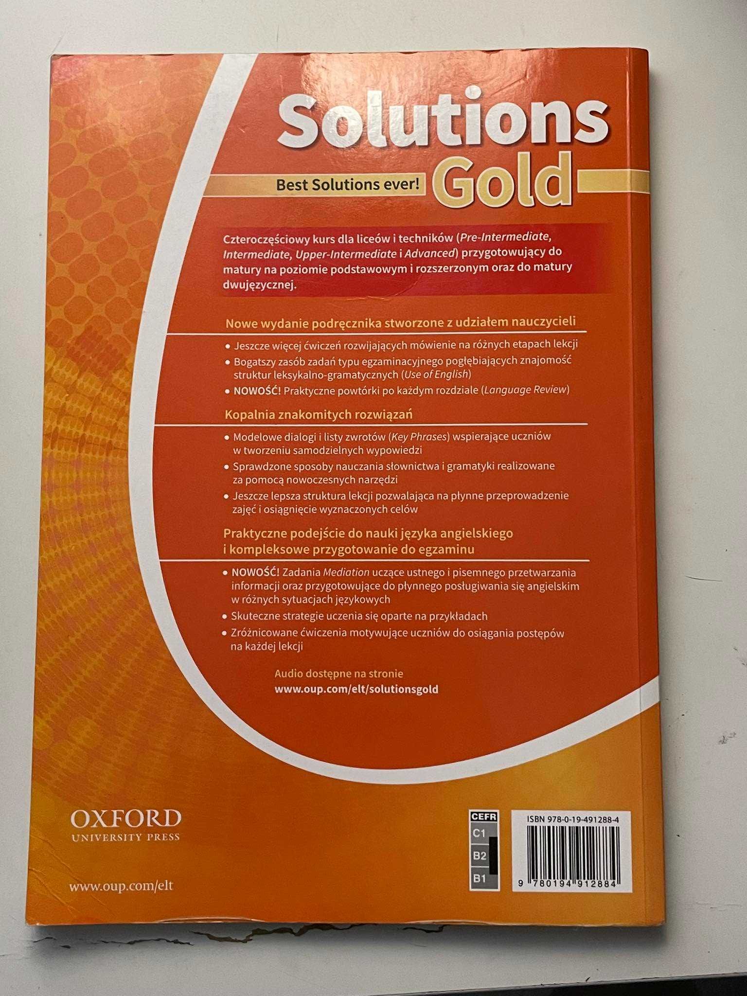Solutions Gold Upper-Intermediate. Język angielski. Podręcznik.