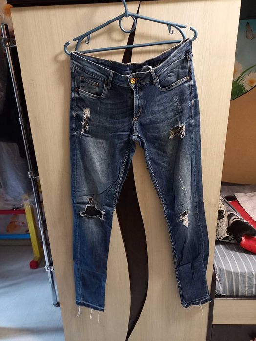Жіночі весняно-літні сині джинси cкіні DENIM, розмір 48-50 або Л