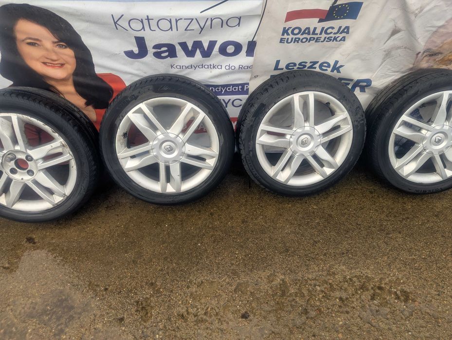 Sprzedam komplet kół aluminiowych Renault 17"