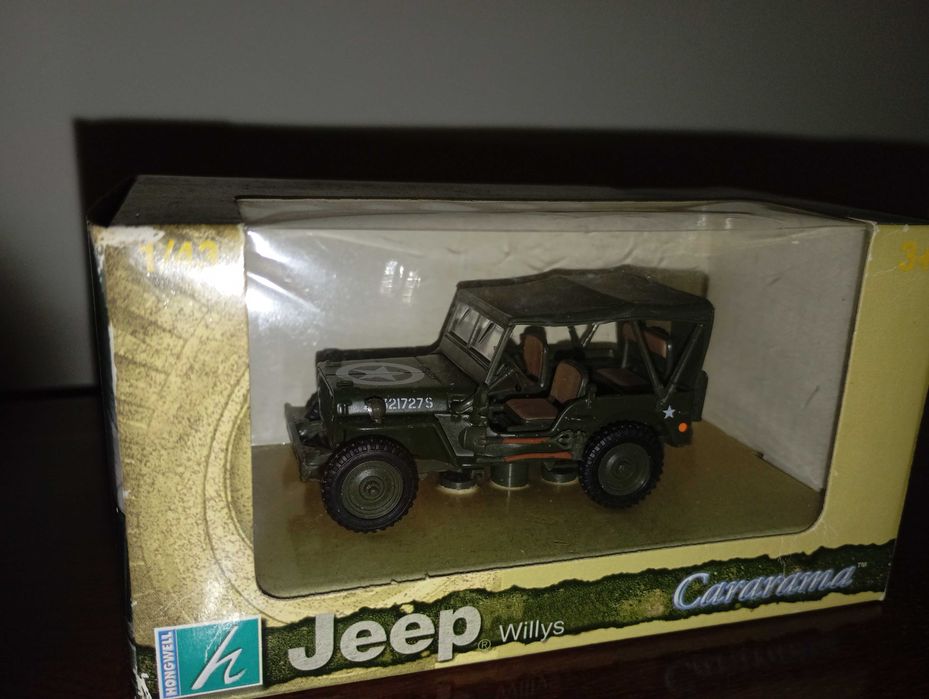 Jeep Willys em miniatura/brinquedo na escala 1/43