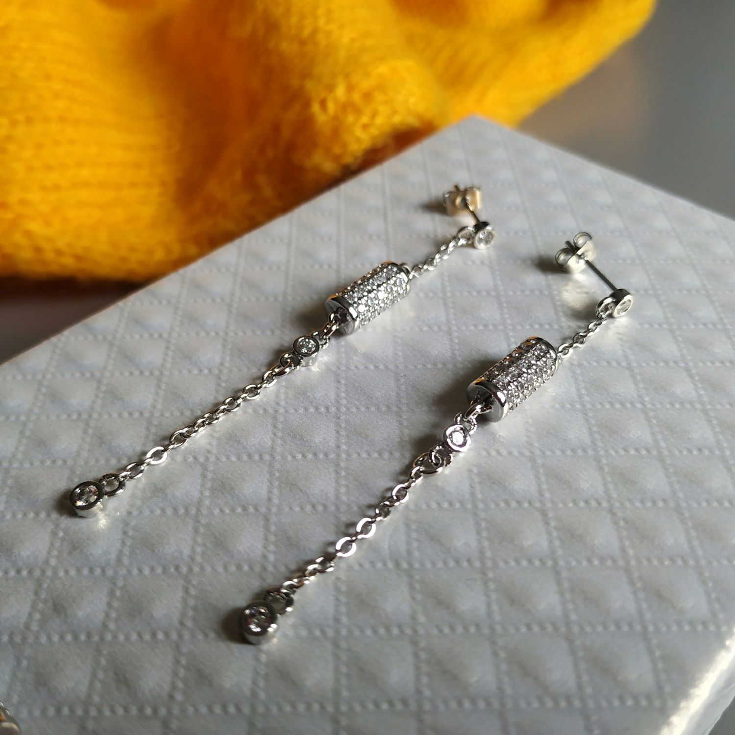 Damski komplet biżuterii srebrnej kolczyki + bransoletka
