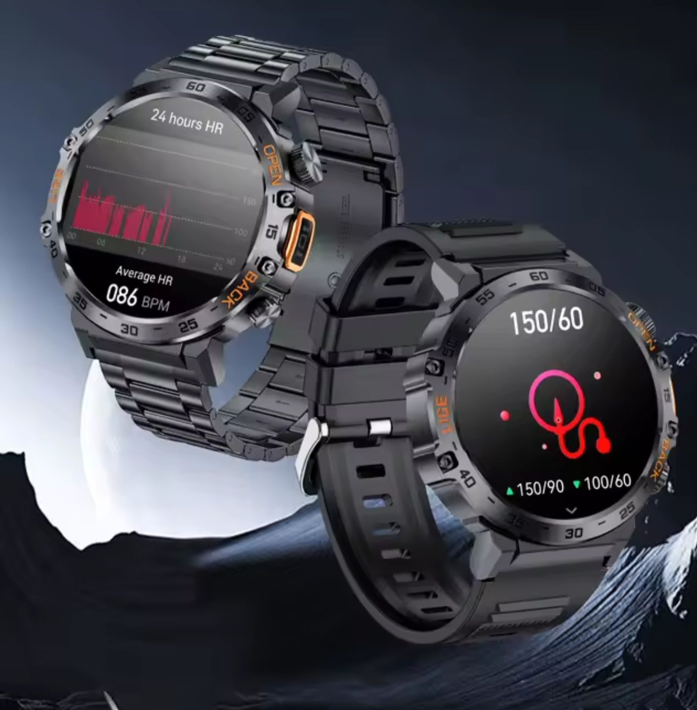 Zegarek Męski Smartwatch Explo Amoled  + Led Latarka