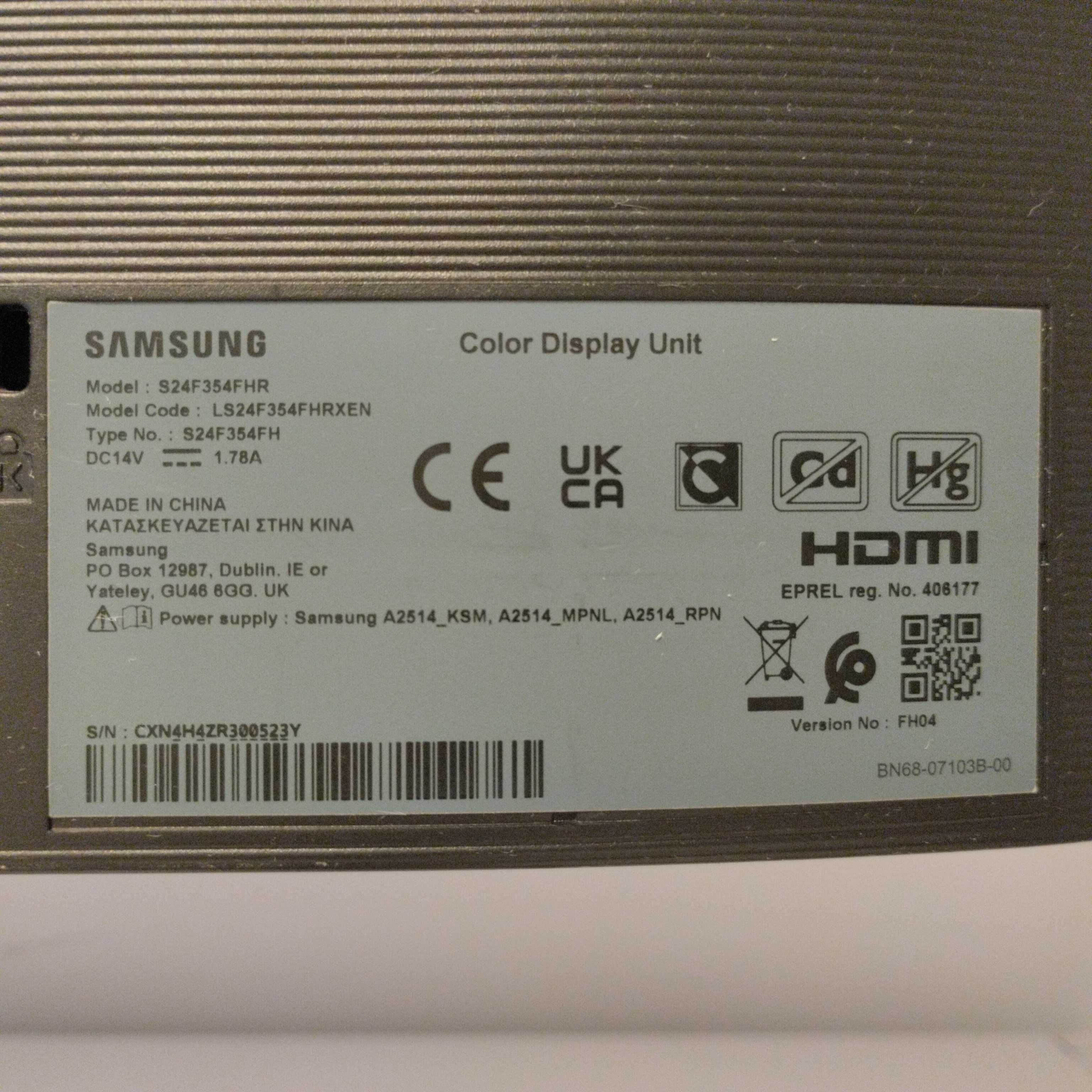 Monitor Samsung 24'' SF354 (LS24F354FHRXEN)