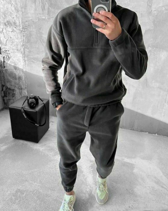 Чоловічий костюм спорт теплий флісовий полар