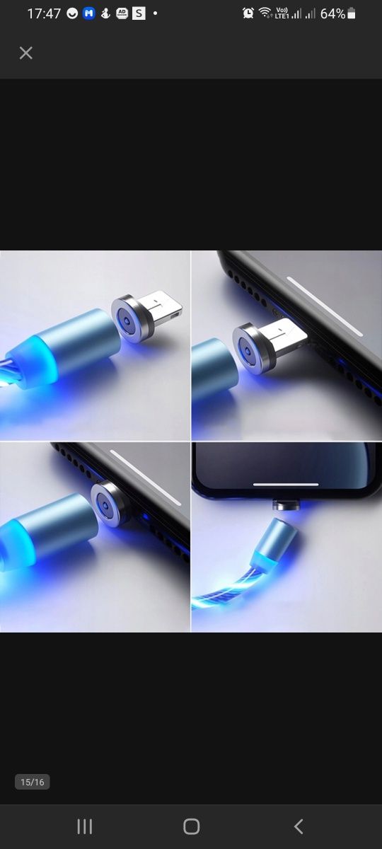 Kabel USB - USB typ C / microUSB / Lightning 1 m telefon tablet itp