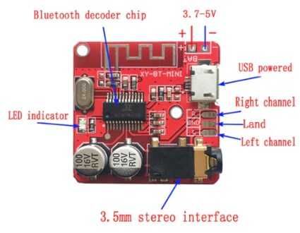 Bluetooth (Блютуз) Аудио Приемник(Модуль, Адаптер) MP3