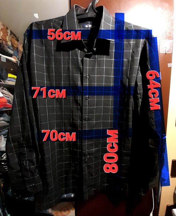 Ого-го какой размерчик Мужские рубашки большой размер,сорочка батал