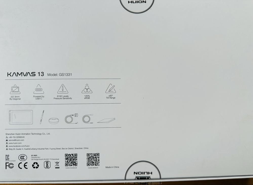 Tablet graficzny 13,3 cala Huion KAMVAS 13 LCD profesjonalny
