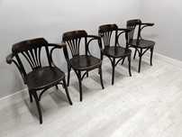 Krzesła gięte Thonet Fameg Radomsko Satelitę z podłokietnikiem