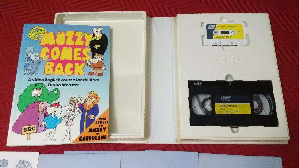 Curso Video VHS da BBC Muzzy Comes Back - Inglês para Crianças