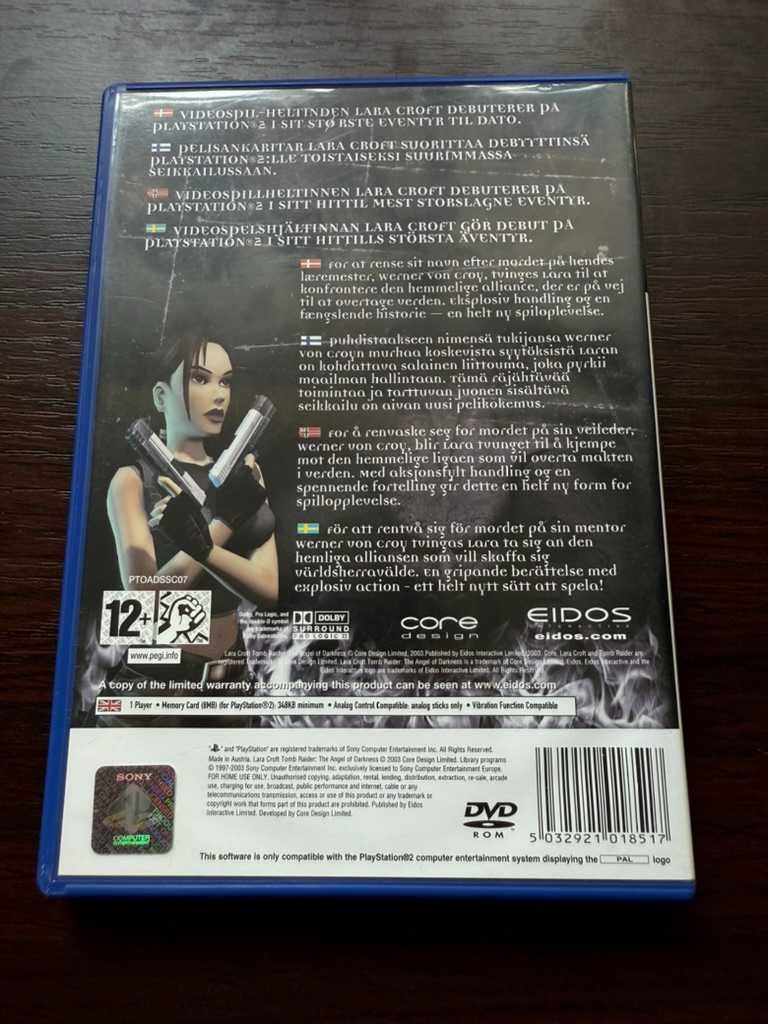tomb raider the angel of darkness ps2