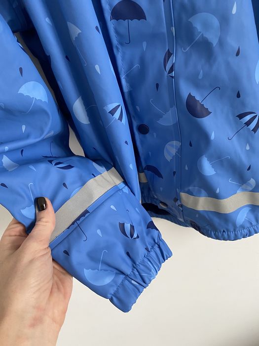 Kurtka jak lindex 134/140 na polarze niebieska nordbjørn w parasolki