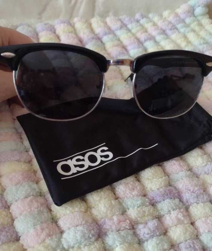 ASOS/ Czarne okulary przeciwsłoneczne z Londynu, NOWE