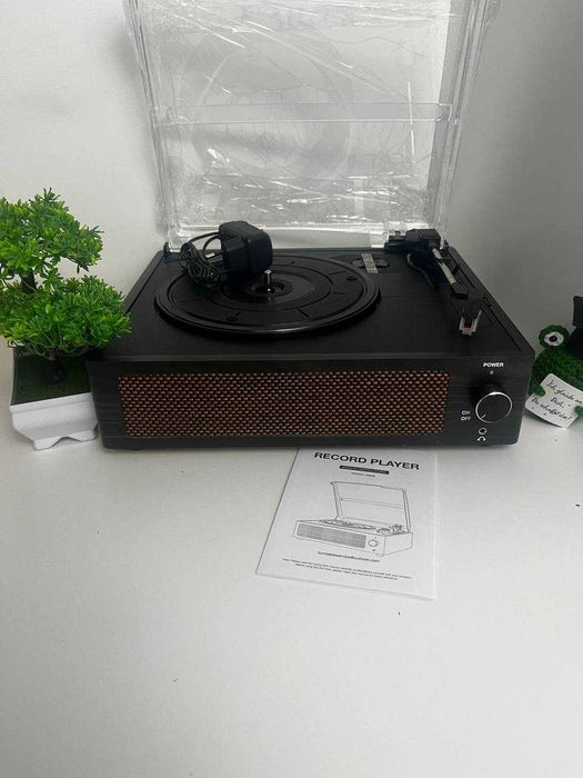 Gramofon Wockoder R608 Bluetooth – głośniki stereo 3 prędkości vintage