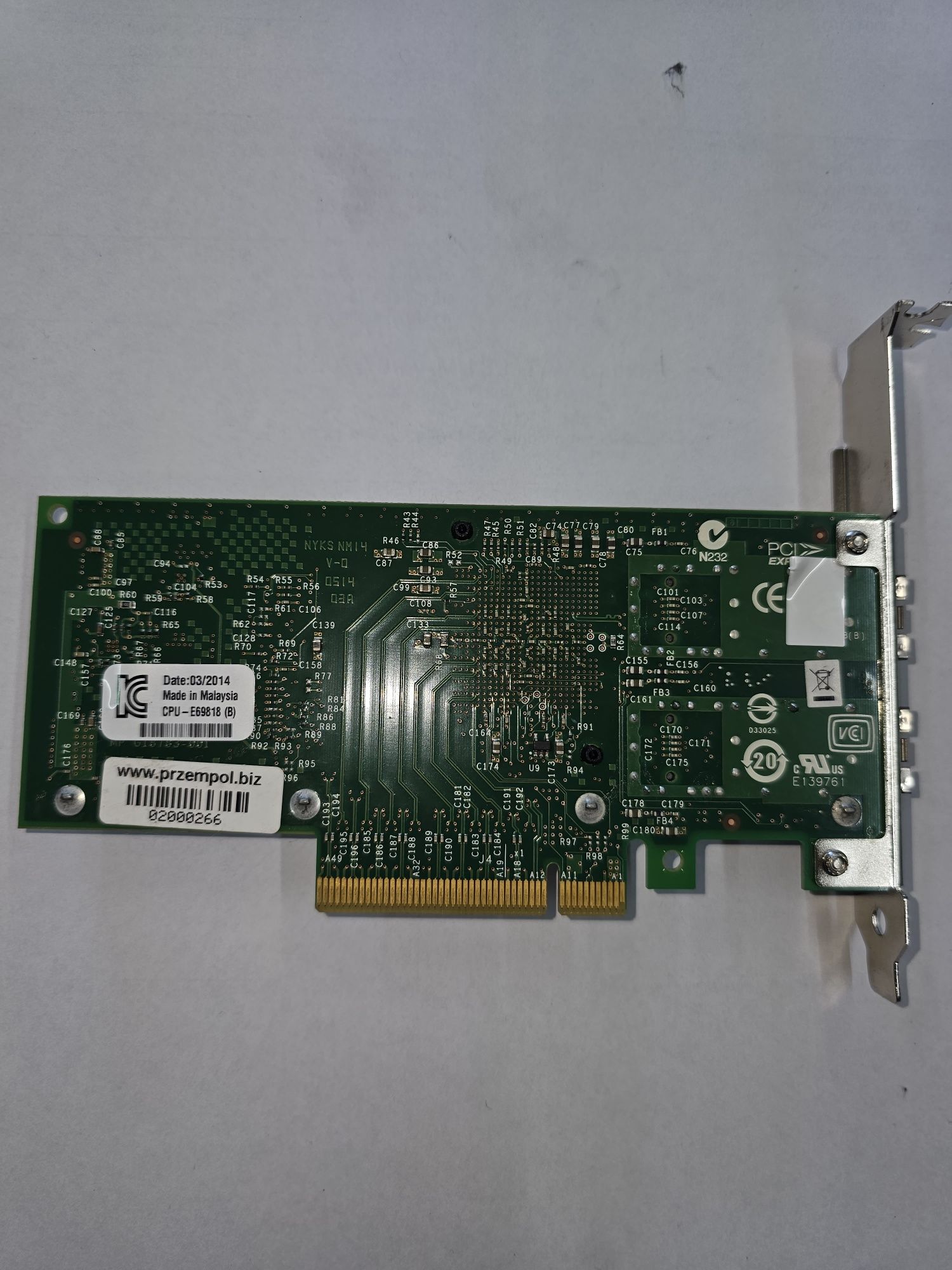 Intel X520-DA2 2xSFP+ 10Gb E69818 SFP+