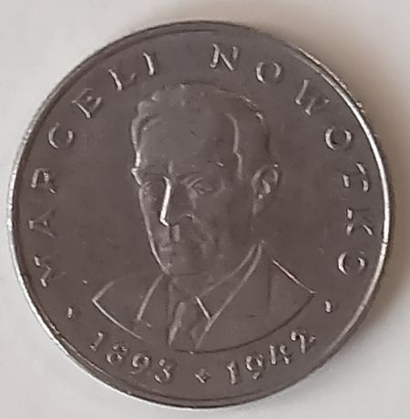Moneta 20 złotych  Marceli Nowotko z 1976 roku.