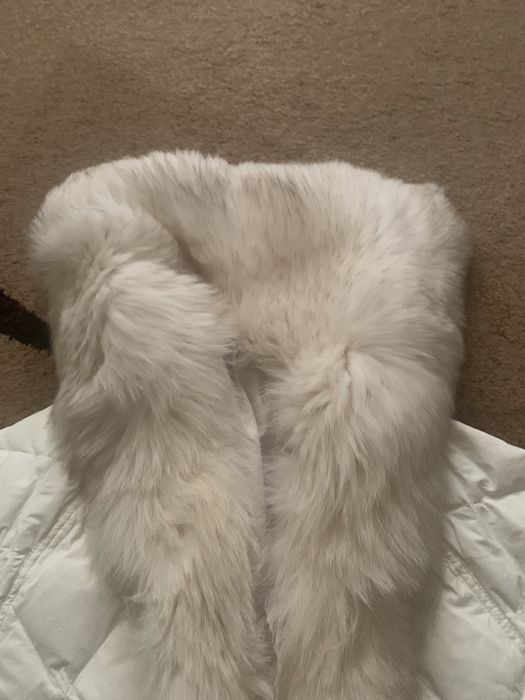 Куртка єврозима хутро колір білий