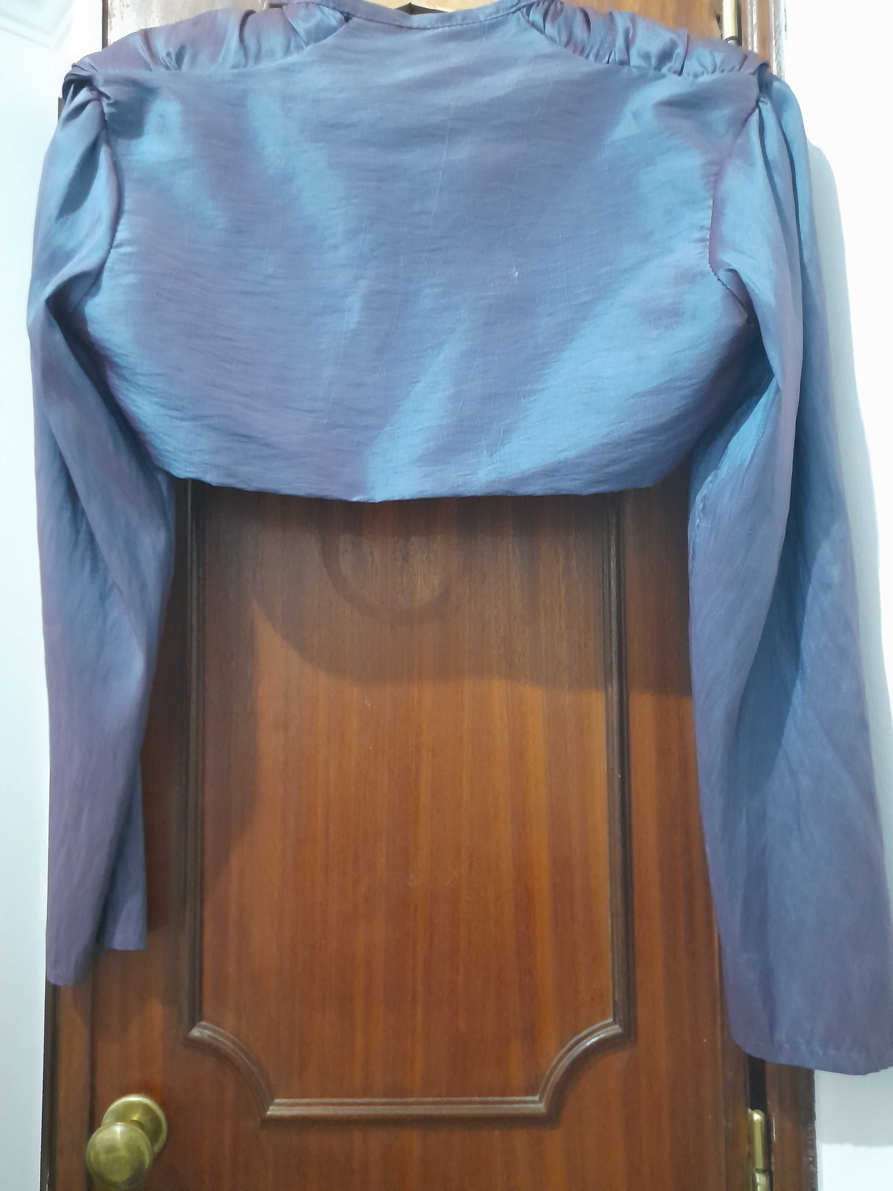 Bolero roxo de seda