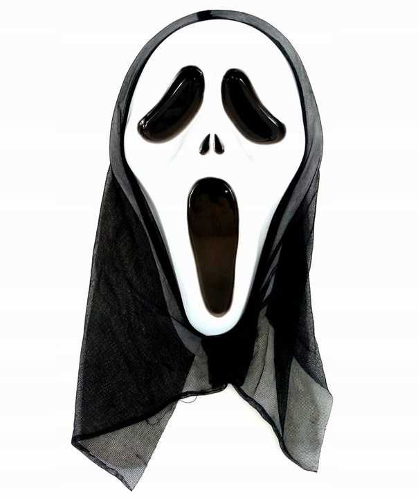 maska krzyk na halloween przebranie strój STRACH HORROR SCREAM HALLOWE