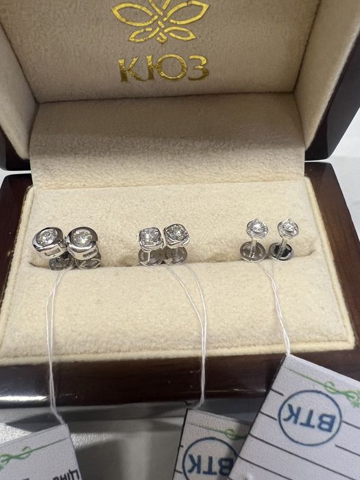 Гвоздики с бриллиантами#Пусети з діамантами# Діамантові сережки#