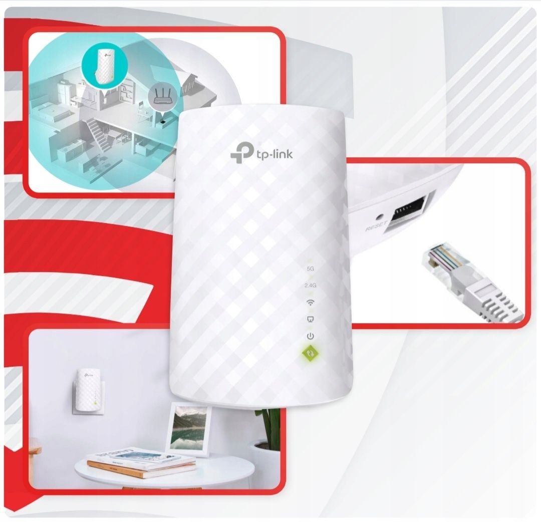 WZMACNIACZ WIFI EXTENDER TP-Link RE200 AC750 Mesh wzmacniacz sygnału