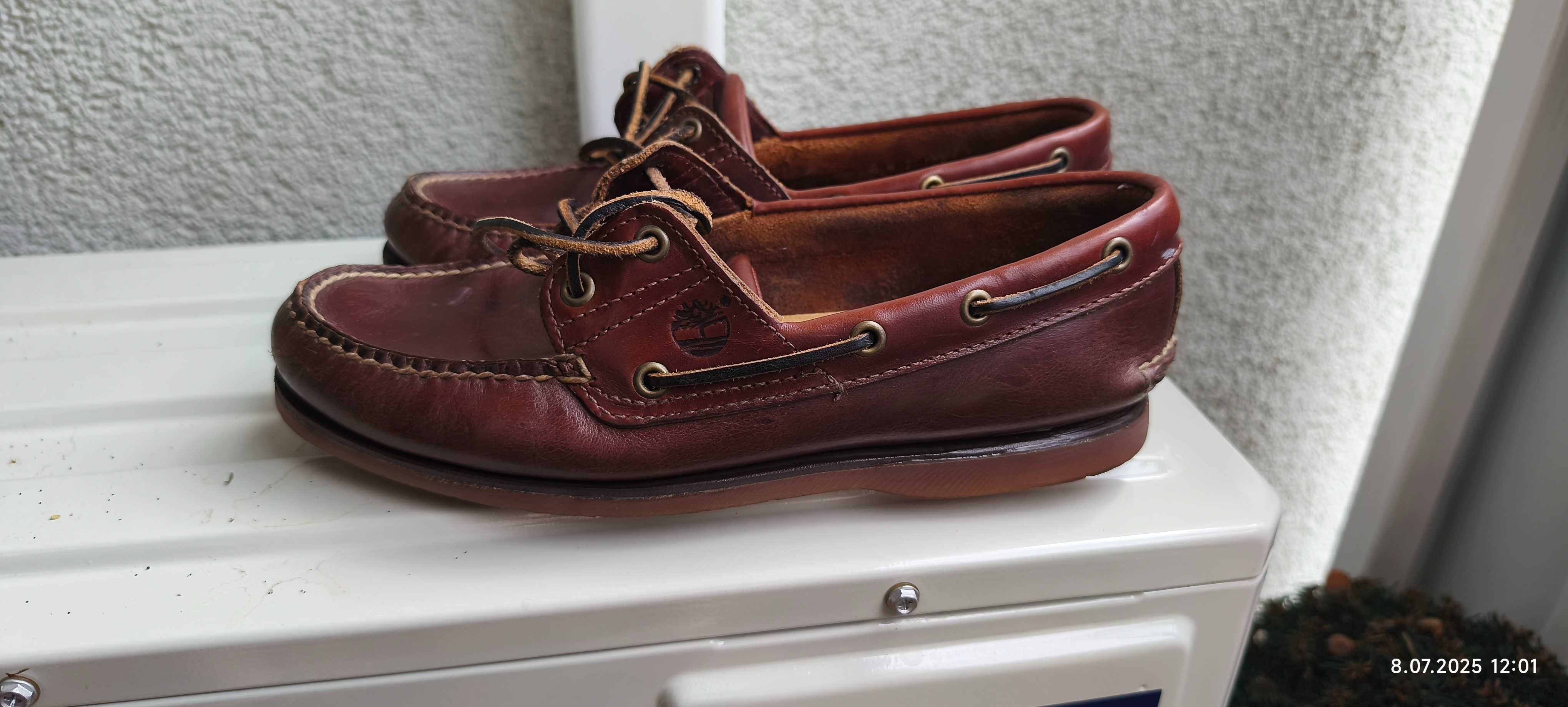 Timberland classic 2 eye zeglarskie skora mokasyny 41,5 26,5 cm