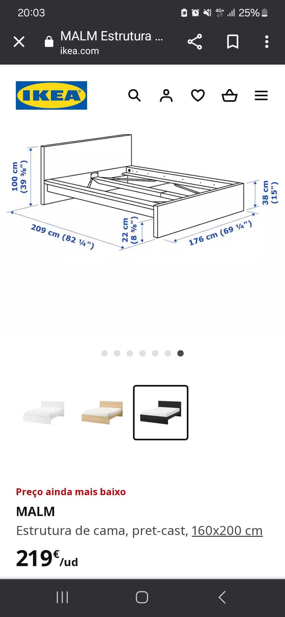 Mobília de quarto completa IKEA - Malm