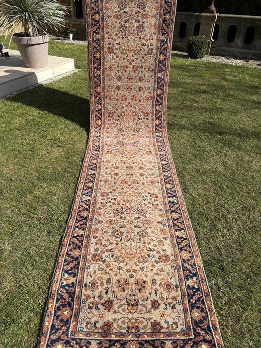 Kaszmirowy r.tkany chodnik dywan perski Indo Bidjar 410x85 gal. 11 tyś