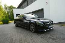 Mercedes-Benz Klasa C C200 4MATIC Coupe AMG Salon PL Panorama LED ILS Parktronic leasing