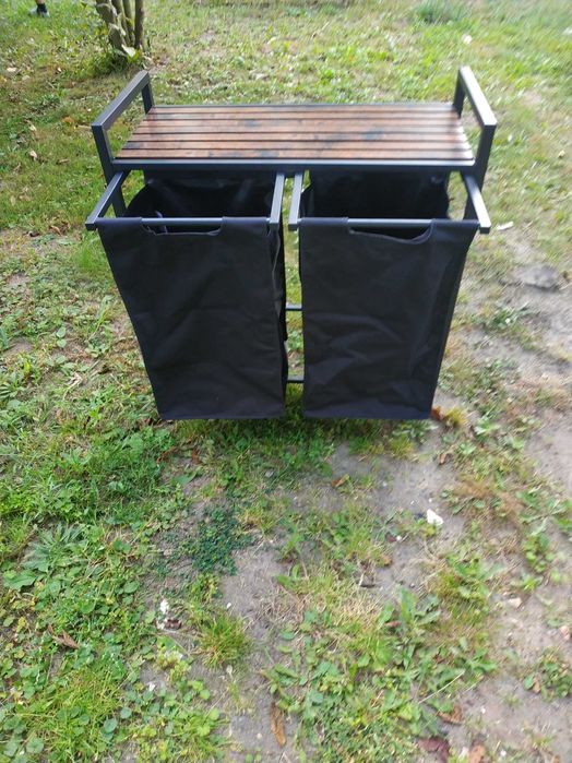 Kosz wolnostojący na pranie Vasagle 2 x 46L, 73 x 33 x 72 cm