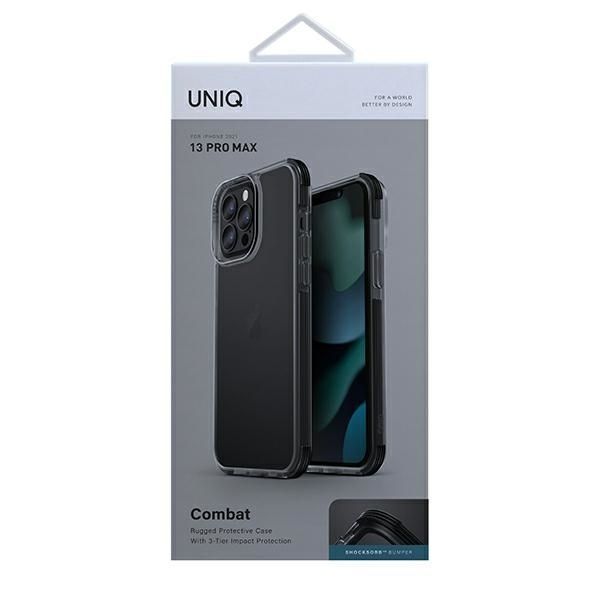 Uniq Etui Combat Iphone 13 Pro Max 6,7" Czarny/Carbon Black