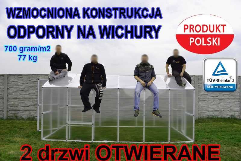 57KG POLSKA Szklarnia POLIWĘGLANU Komorowego 2x3 Tunel namiot ogrodowy