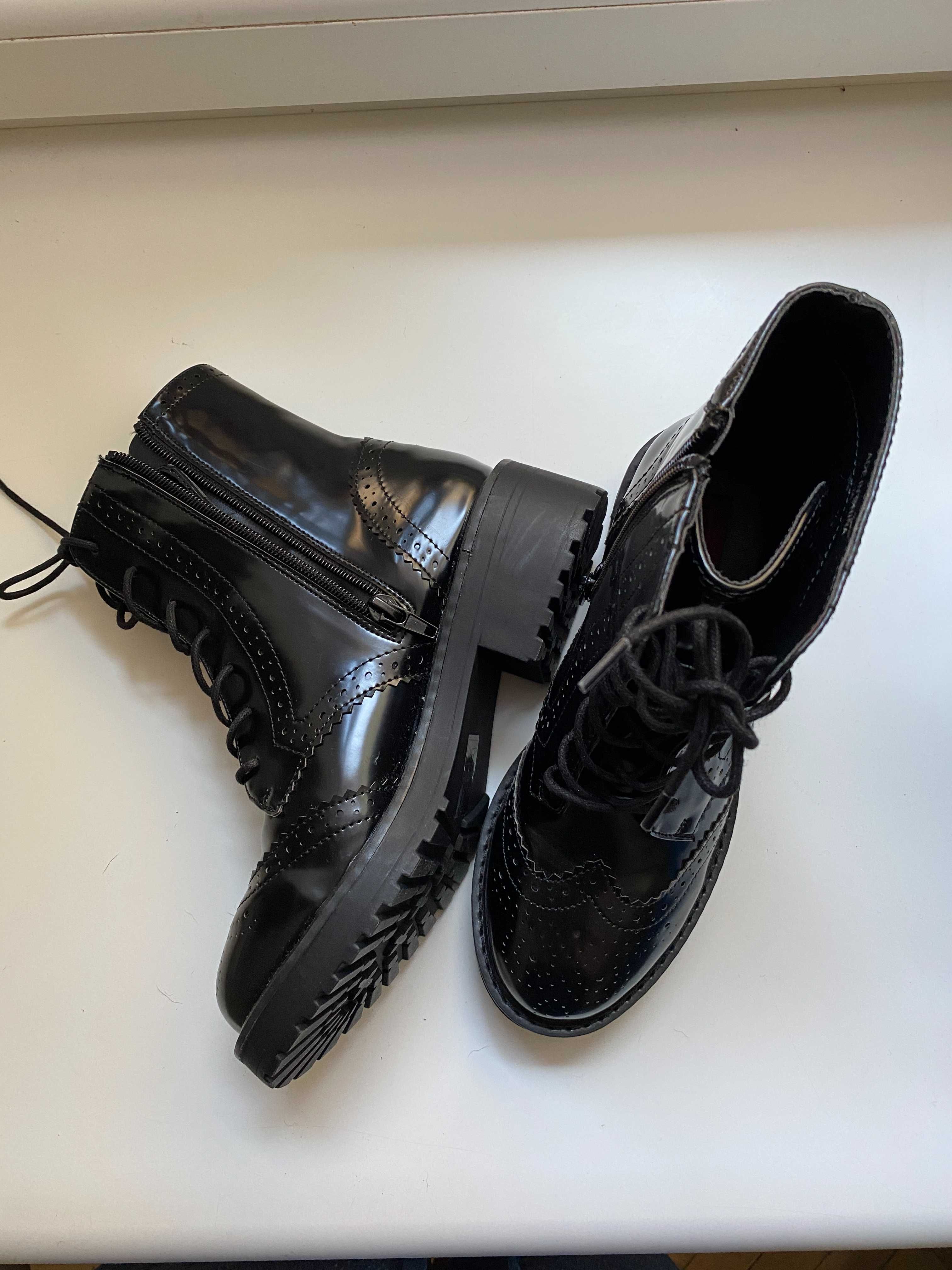 London Rebel brogues , броги чорні, нові, р35.5