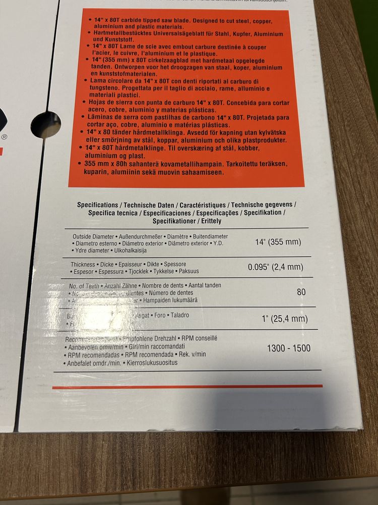 Tarcza Ridgid do metalu - Nowa