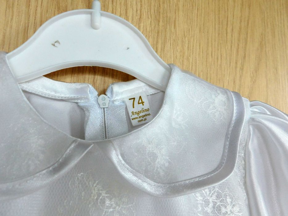 Sukienka, sukieneczka do chrztu 74 + kapelusiki