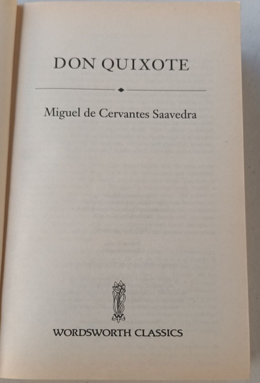 Livro usado em inglês Don Quixote